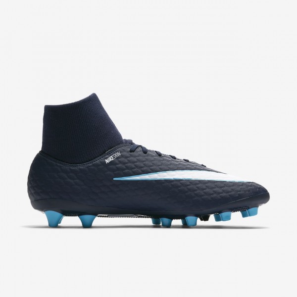 Nike Hypervenom Phelon 3 Dynamic Fit Ag-pro Fußballschuhe Herren Obsidian Blau Weiß 753-86835