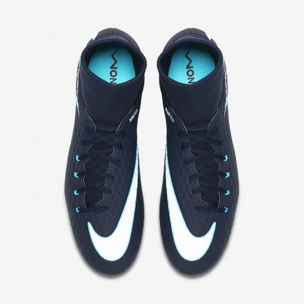 Nike Hypervenom Phelon 3 Dynamic Fit Ag-pro Fußballschuhe Herren Obsidian Blau Weiß 753-86835