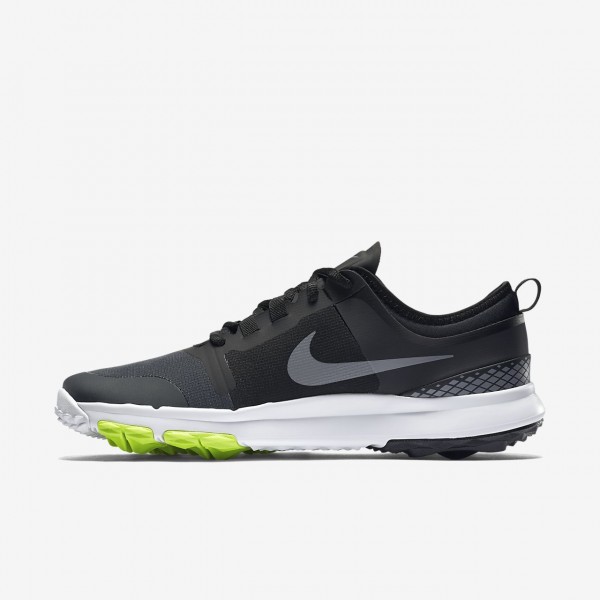 Nike Fi Impact 2 Golfschuhe Herren Schwarz Weiß Grau 738-86984