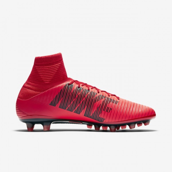 Nike Mercurial Veloce III Dynamic Fit Ag-pro Fußballschuhe Damen Rot Schwarz 672-53041