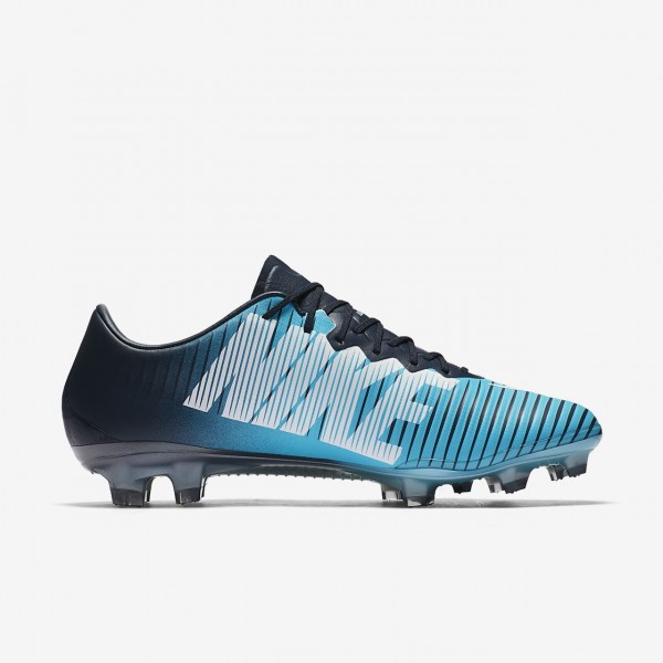 Nike Mercurial Vapor XI Fg Fußballschuhe Damen Obsidian Blau Weiß 162-42280