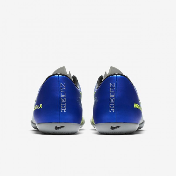 Nike Mercurialx Victory VI Neymar Ic Fußballschuhe Damen Blau Silber Grün Schwarz 555-27108