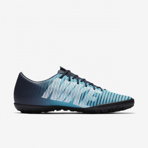 Nike Mercurial Victory VI Tf Fußballschuhe Damen Obsidian Blau Weiß 261-61746