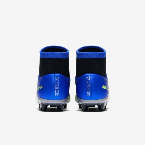 Nike Mercurial Victory VI Dynamic Fit Neymar Ag-pro Fußballschuhe Damen Blau Silber Grün Schwarz 221