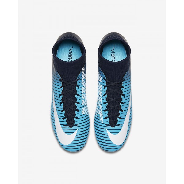 Nike Mercurial Victory VI Dynamic Fit Fg Fußballschuhe Damen Obsidian Blau Weiß 869-75651