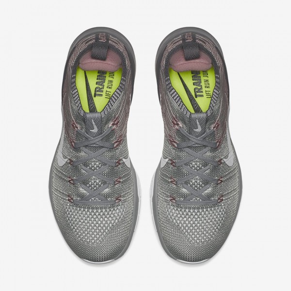 Nike Metcon Dsx Flyknit 2 Trainingsschuhe Damen Silber Pink Weiß 754-41128