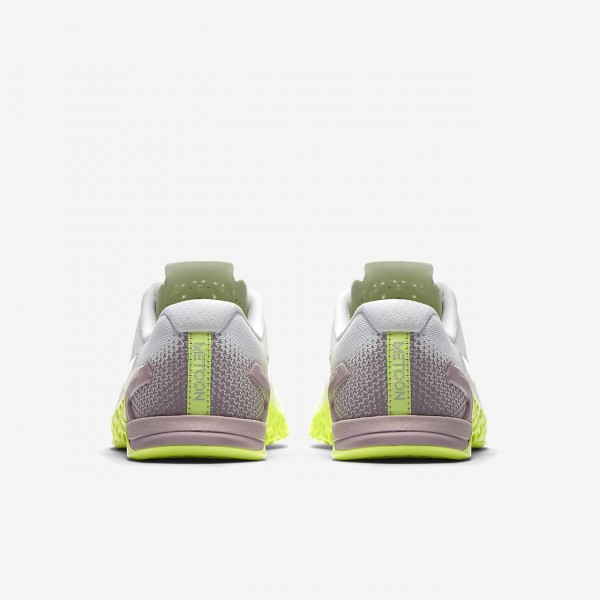 Nike Metcon 4 Trainingsschuhe Damen Weiß Rosa Grün Metallic Silber 601-78471