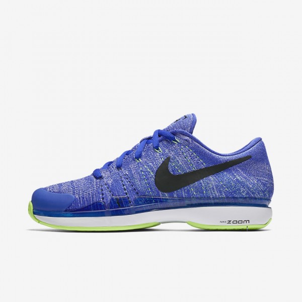 Nike Court Zoom Vapor Flyknit Hard Court Qs Tennisschuhe Herren Blau Grün Weiß Schwarz 462-78593