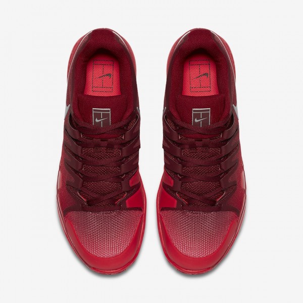 Nike Court Zoom Vapor 9 5 Tour Tennisschuhe Herren Rot Metallic Silber 621-45575
