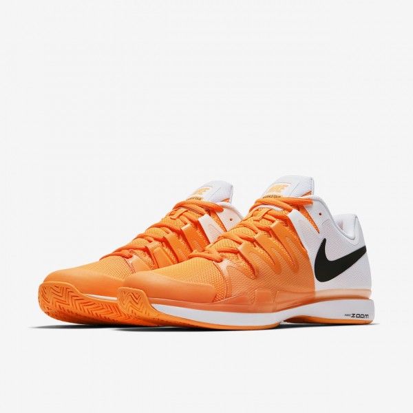 Nike Court Zoom Vapor 9 5 Tour Tennisschuhe Herren Orange Weiß Schwarz 822-31187