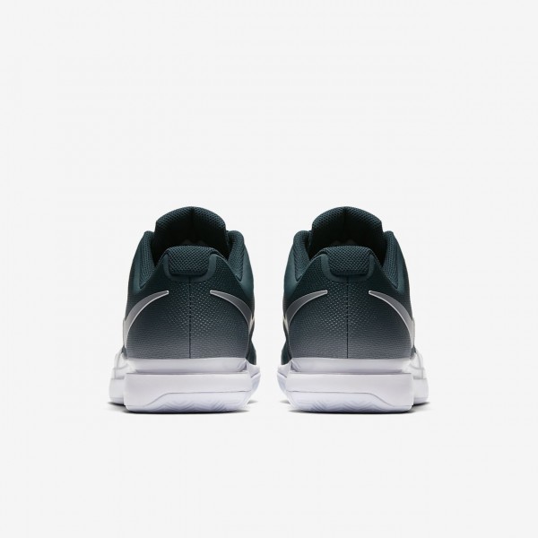 Nike Court Zoom Vapor 9 5 Tour Tennisschuhe Herren Dunkeltürkis Weiß Metallic Silber 802-51034