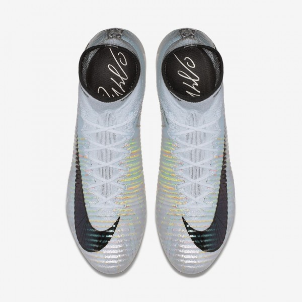 Nike Mercurial Superfly V Cr7 Se Fg Fußballschuhe Damen Blau Silber Schwarz 435-59951