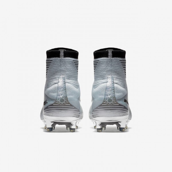 Nike Mercurial Superfly V Cr7 Se Fg Fußballschuhe Damen Blau Silber Schwarz 435-59951
