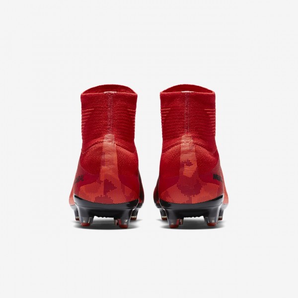 Nike Mercurial Superfly V Ag-pro Fußballschuhe Damen Rot Schwarz 648-42816