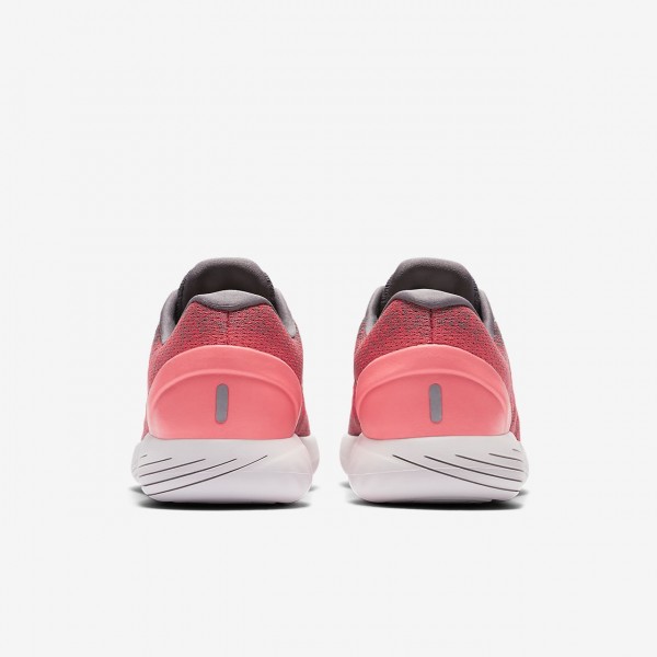 Nike Lunarglide 9 Laufschuhe Damen Weiß Rosa Grau Rot 204-78258