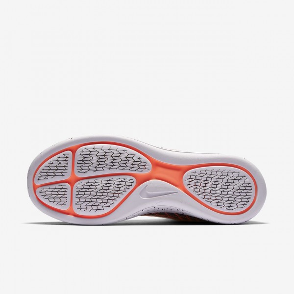 Nike Lunarepic Flyknit Shield Laufschuhe Damen Orange Lila Weiß Metallic Silber 419-59569