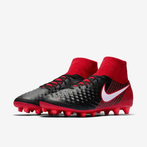 Nike Magista Onda II Dynamic Fit Ag-pro Fußballschuhe Damen Schwarz Rot Weiß 896-31091