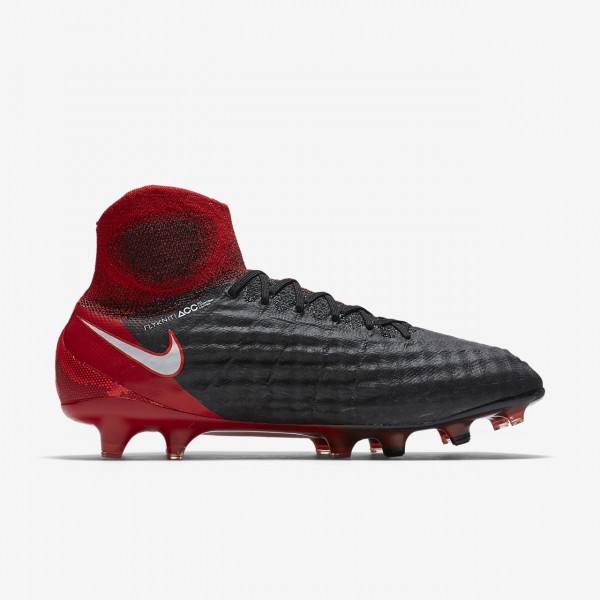 Nike Magista Obra II Fg Fußballschuhe Damen Schwarz Rot Weiß 953-98106