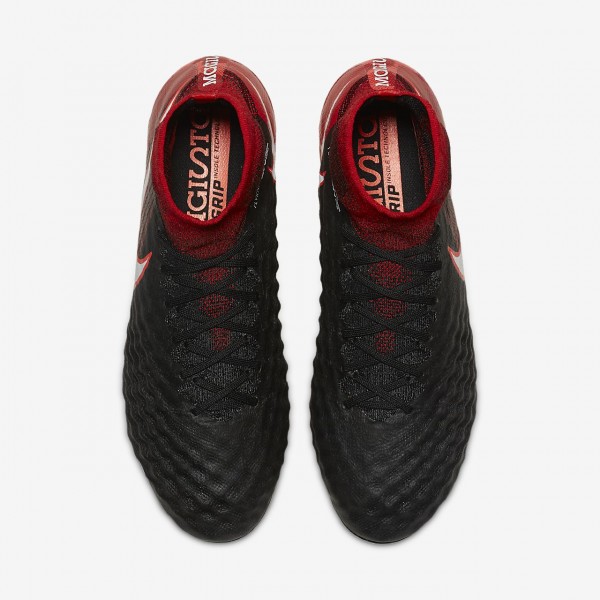 Nike Magista Obra II Fg Fußballschuhe Damen Schwarz Rot Weiß 953-98106