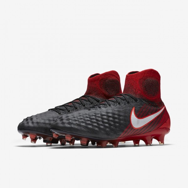 Nike Magista Obra II Fg Fußballschuhe Damen Schwarz Rot Weiß 953-98106