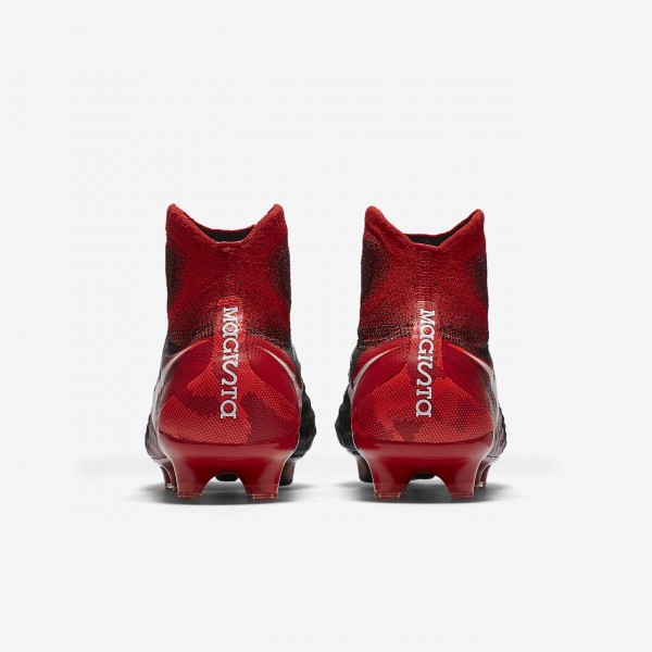 Nike Magista Obra II Fg Fußballschuhe Damen Schwarz Rot Weiß 953-98106