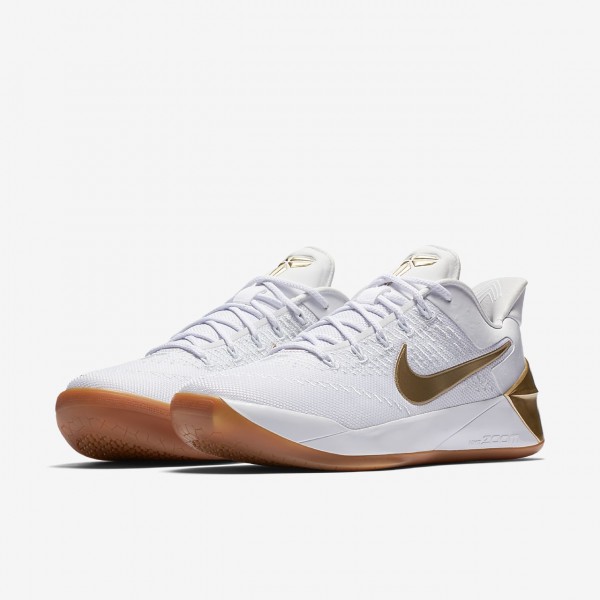 Nike Kobe A.D. Basketballschuhe Damen Weiß Metallic Gold 235-29501