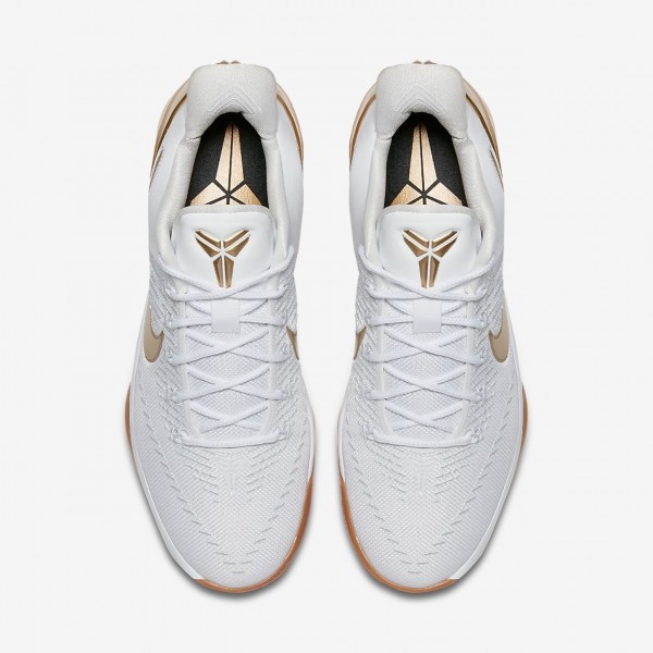 Nike Kobe A.D. Basketballschuhe Damen Weiß Metallic Gold 235-29501