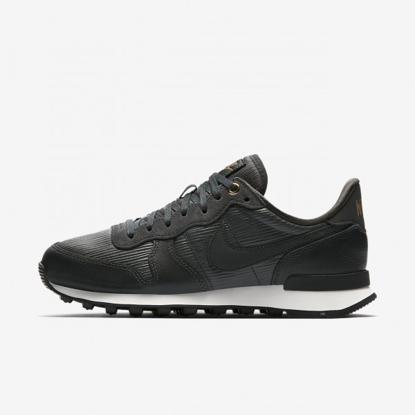 Nike Internationalist Premium Freizeitschuhe Damen Schwarz Weiß 385-50493
