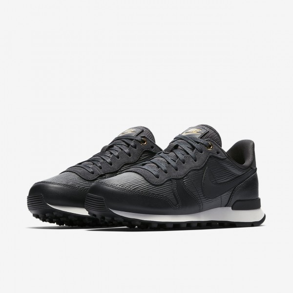 Nike Internationalist Premium Freizeitschuhe Damen Schwarz Weiß 385-50493
