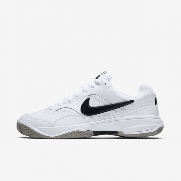 Nike Court Lite Clay Tennisschuhe Herren Weiß Grau Schwarz 414-27642