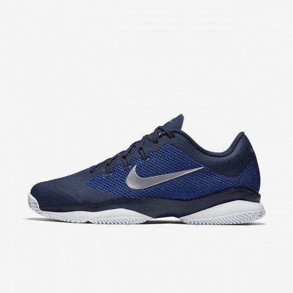 Nike Court Air Zoom Ultra Tennisschuhe Herren Navy Blau Weiß Metallic Silber 260-47726
