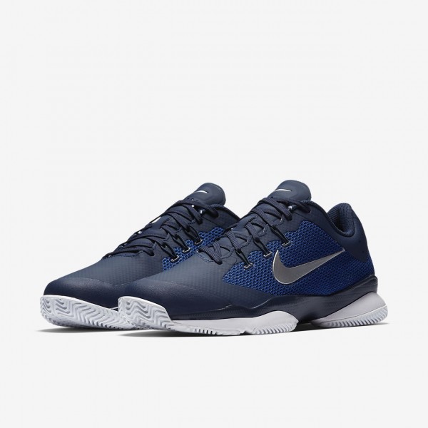 Nike Court Air Zoom Ultra Tennisschuhe Herren Navy Blau Weiß Metallic Silber 260-47726