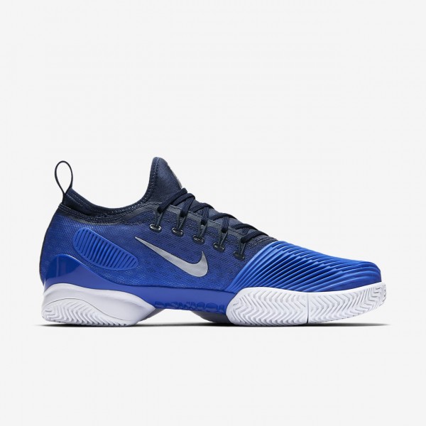 Nike Court Air Zoom Ultra Rct Tennisschuhe Herren Navy Blau Weiß Metallic Silber 724-34749