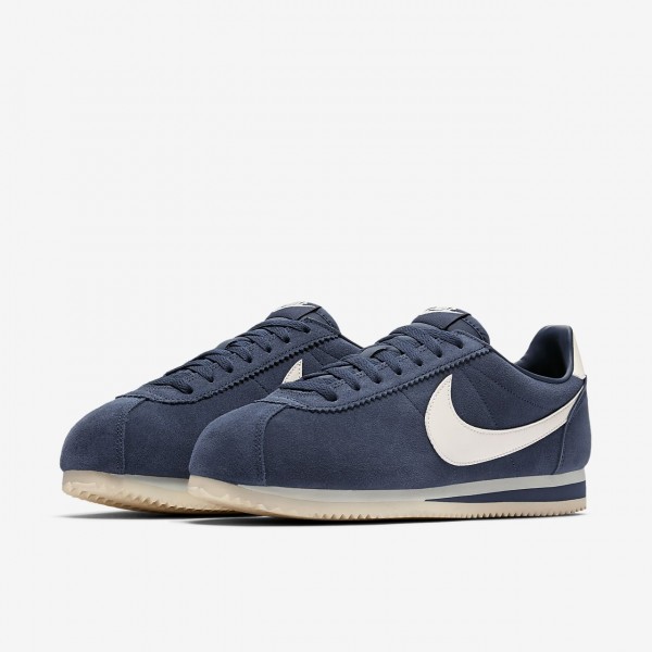 Nike Classic Cortez Se Freizeitschuhe Herren Navy Weiß 800-96483
