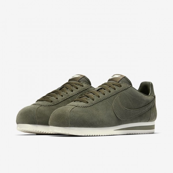 Nike Classic Cortez Se Freizeitschuhe Herren Khaki Weiß 884-56358