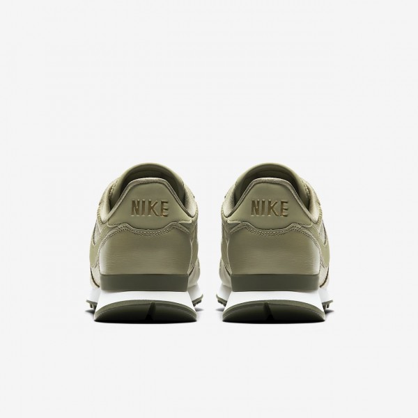 Nike Internationalist Premium Freizeitschuhe Damen Olive Weiß 844-66809