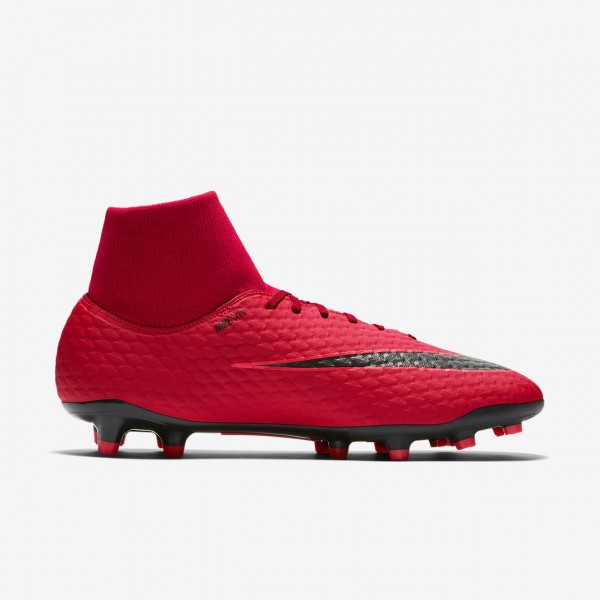 Nike Hypervenom Phelon III Dynamic Fit Fg Fußballschuhe Damen Rot Schwarz 434-78083