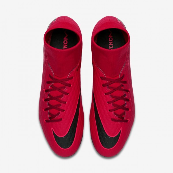 Nike Hypervenom Phelon III Dynamic Fit Fg Fußballschuhe Damen Rot Schwarz 434-78083