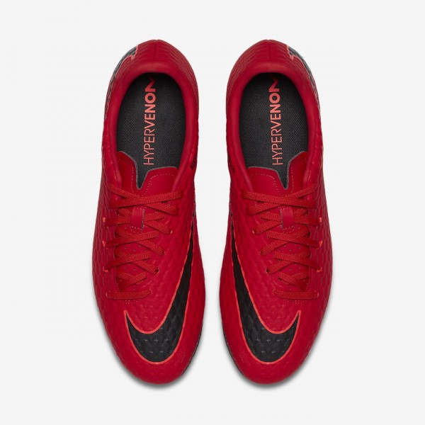 Nike Hypervenom Phelon 3 Fg Fußballschuhe Damen Rot Schwarz 608-36257