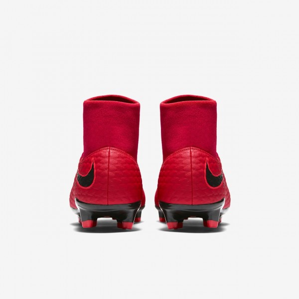 Nike Hypervenom Phelon III Dynamic Fit Fg Fußballschuhe Damen Rot Schwarz 434-78083