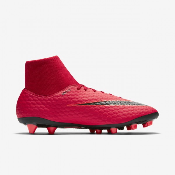 Nike Hypervenom Phelon 3 Dynamic Fit Ag-pro Fußballschuhe Damen Rot Schwarz 912-17238