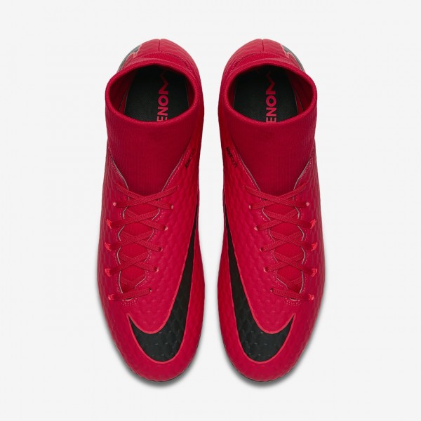 Nike Hypervenom Phelon 3 Dynamic Fit Ag-pro Fußballschuhe Damen Rot Schwarz 912-17238