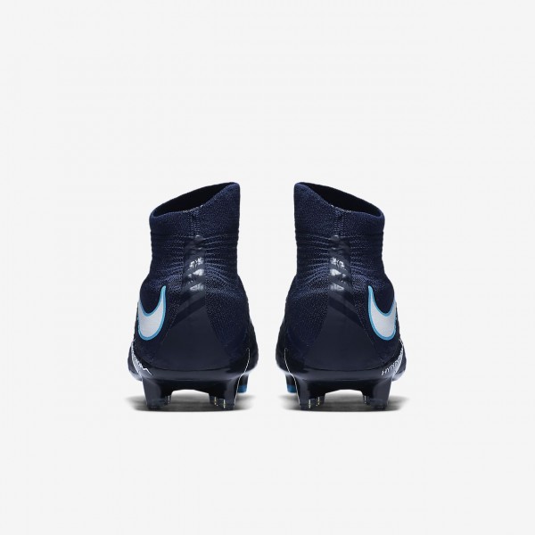 Nike Hypervenom Phatal 3 Df Fg Fußballschuhe Damen Obsidian Blau Weiß 282-20864