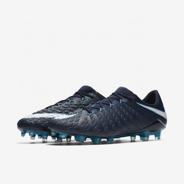 Nike Hypervenom Phantom 3 Fg Fußballschuhe Damen Obsidian Blau Weiß 536-97589