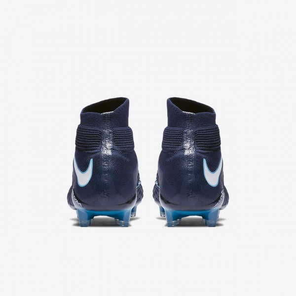 Nike Hypervenom Phantom 3 Df Fg Fußballschuhe Damen Obsidian Blau Weiß 371-89431