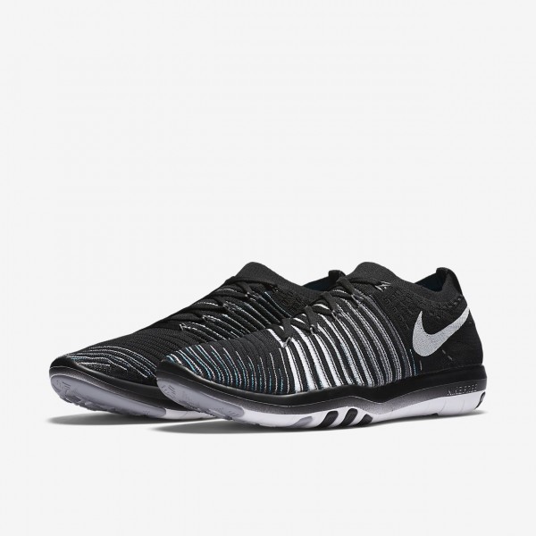 Nike Free Transform Flyknit Trainingsschuhe Damen Schwarz Grau Weiß 109-14497