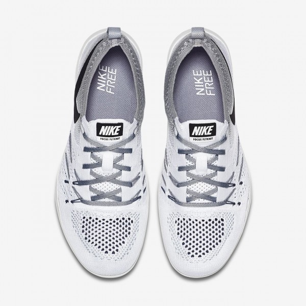 Nike Free Tr Focus Flyknit Trainingsschuhe Damen Weiß Grau Schwarz 608-68855