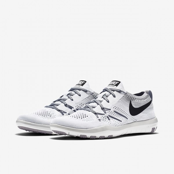 Nike Free Tr Focus Flyknit Trainingsschuhe Damen Weiß Grau Schwarz 608-68855