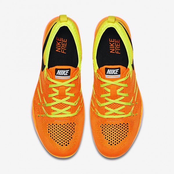 Nike Free Tr Focus Flyknit Trainingsschuhe Damen Orange Grün Weiß Schwarz 124-78762