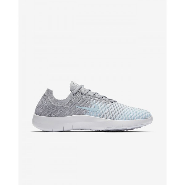 Nike Free Tr Flyknit 2 Trainingsschuhe Damen Grau Weiß Blau 516-27225